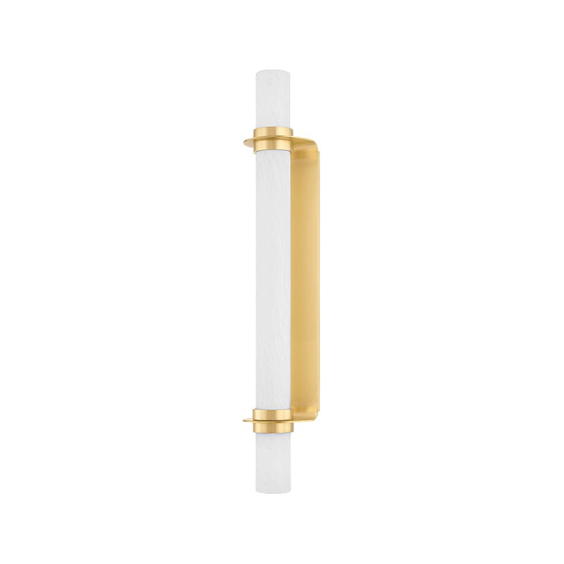 Hudson Valley Groveland station 1Lt 28" Wall Sconce, Brass/Cloud - 5528-AGB