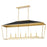 Hudson Valley Paxton 6 Light Island Light, Gold Leaf/Black