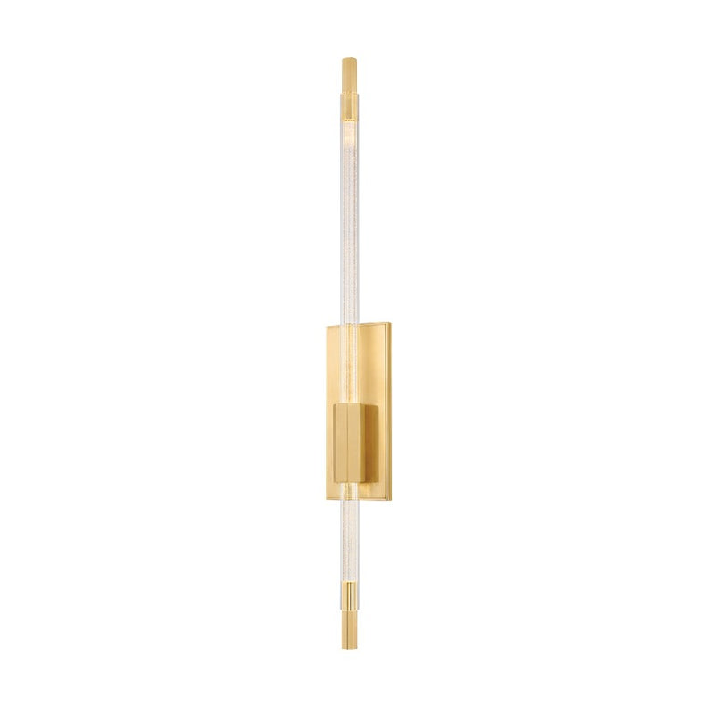 Hudson Valley Rosco 2 Light Wall Sconce, Aged Brass/Clear - 5936-AGB