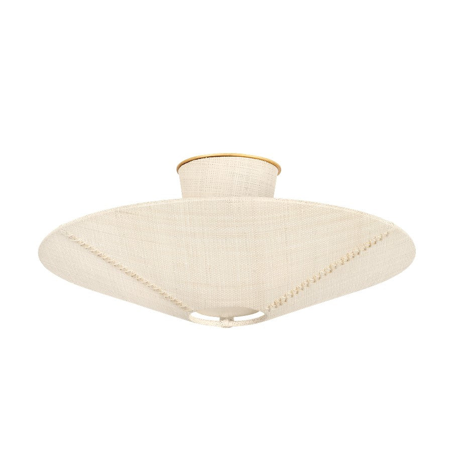 Hudson Valley Salisbury mills 3 Light Semi Flush, Gold Leaf - 6021-GL