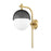 Hudson Valley Nyack 1 Light Wall Sconce, Aged Brass/Black