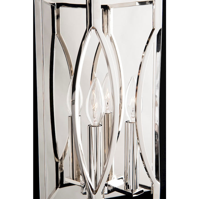 Hudson Valley Roswell 2 Light Wall Sconce, Polished Nickel