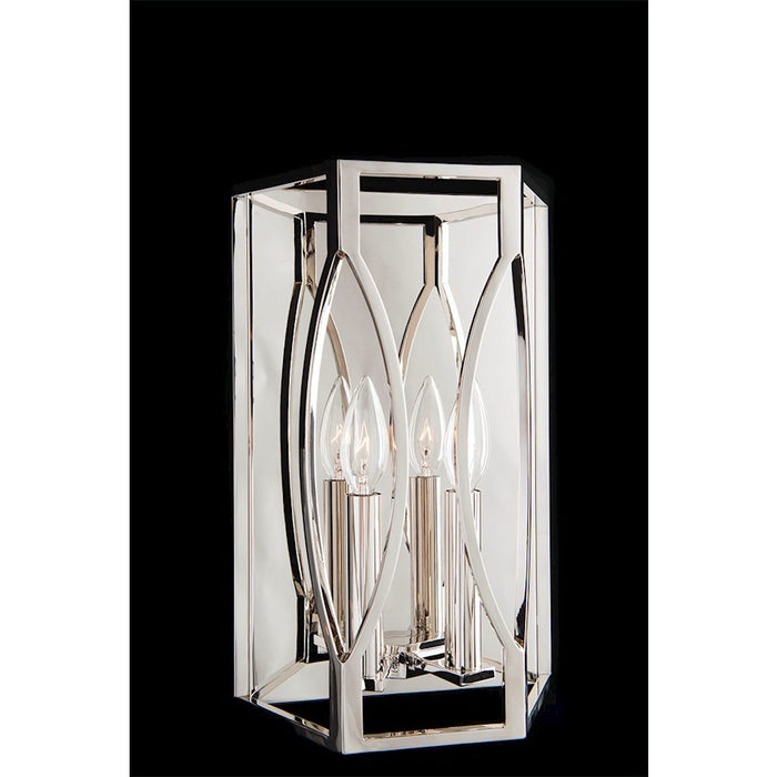 Hudson Valley Roswell 2 Light Wall Sconce, Polished Nickel