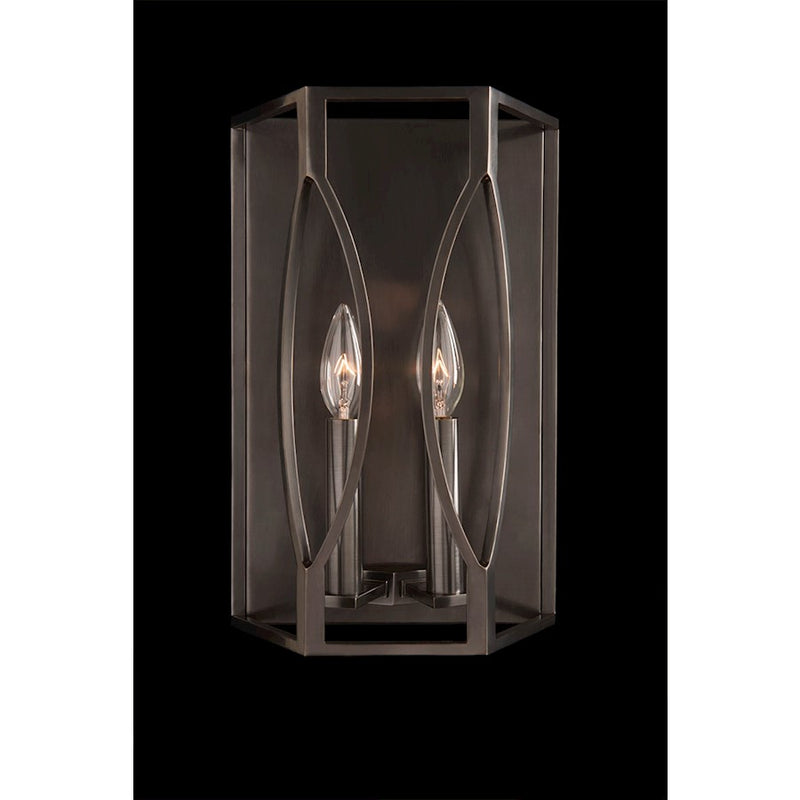 Hudson Valley Roswell 2 Light Wall Sconce, Polished Nickel