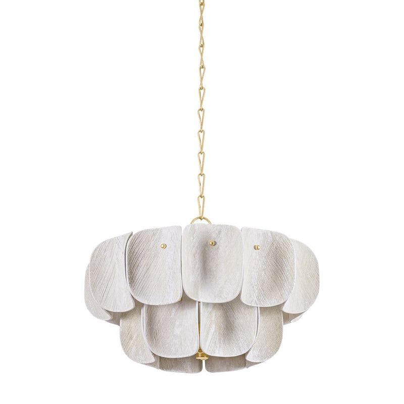 Hudson Valley Amalfi 8 Light Chandelier, Vintage Gold Leaf/Woven - 6624-VGL
