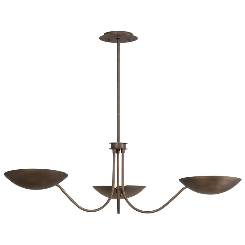 Hudson Valley Edenville 51in 3-Light Chandelier | Retro Old World Brass Metal | Dining Room & Entryway | 51 x 51 x 14.75 in | Model 6703-OWB