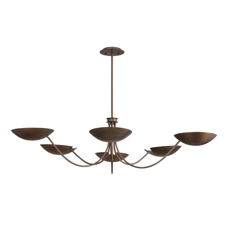 Hudson Valley Edenville 70.5in 6-Light Chandelier | Retro Old World Brass Metal | Dining Room & Entryway | 70.5 x 70.5 x 16.75 in | Model 6706-OWB