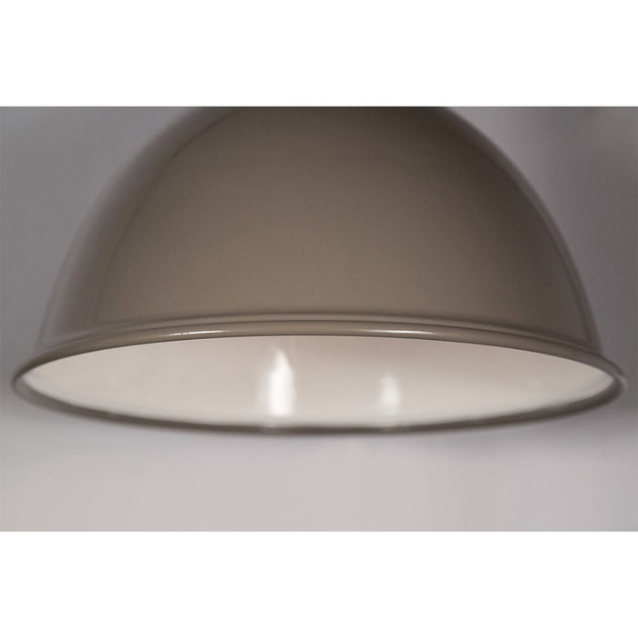 Hudson Valley Lydney 1 Light 10" Pendant, Polished Nickel/Gray