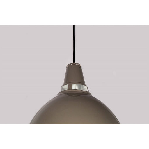 Hudson Valley Lydney 1 Light 14" Pendant, Gray/Polished Nickel/Gray