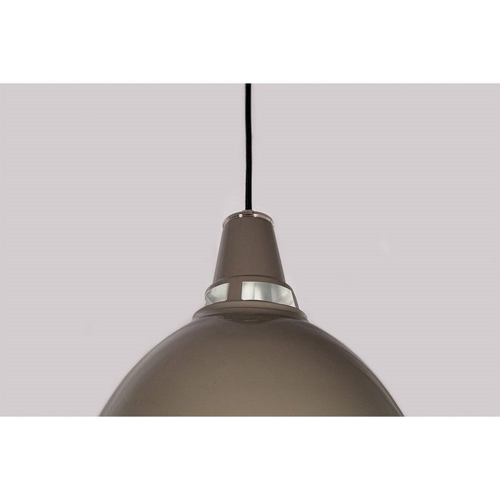 Hudson Valley Lydney 1 Light 14" Pendant, Gray/Polished Nickel/Gray