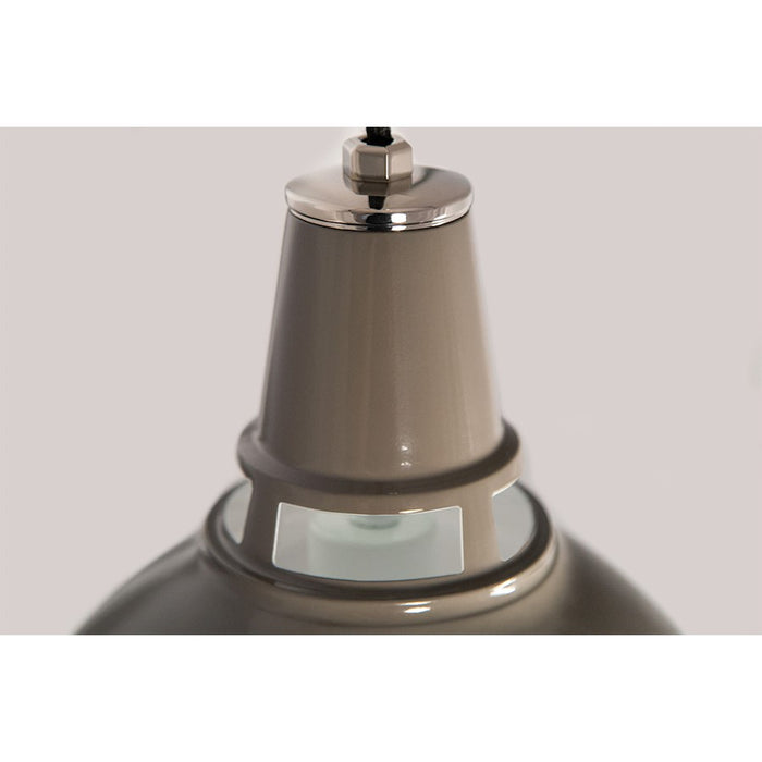 Hudson Valley Lydney 1 Light 14" Pendant, Gray/Polished Nickel/Gray