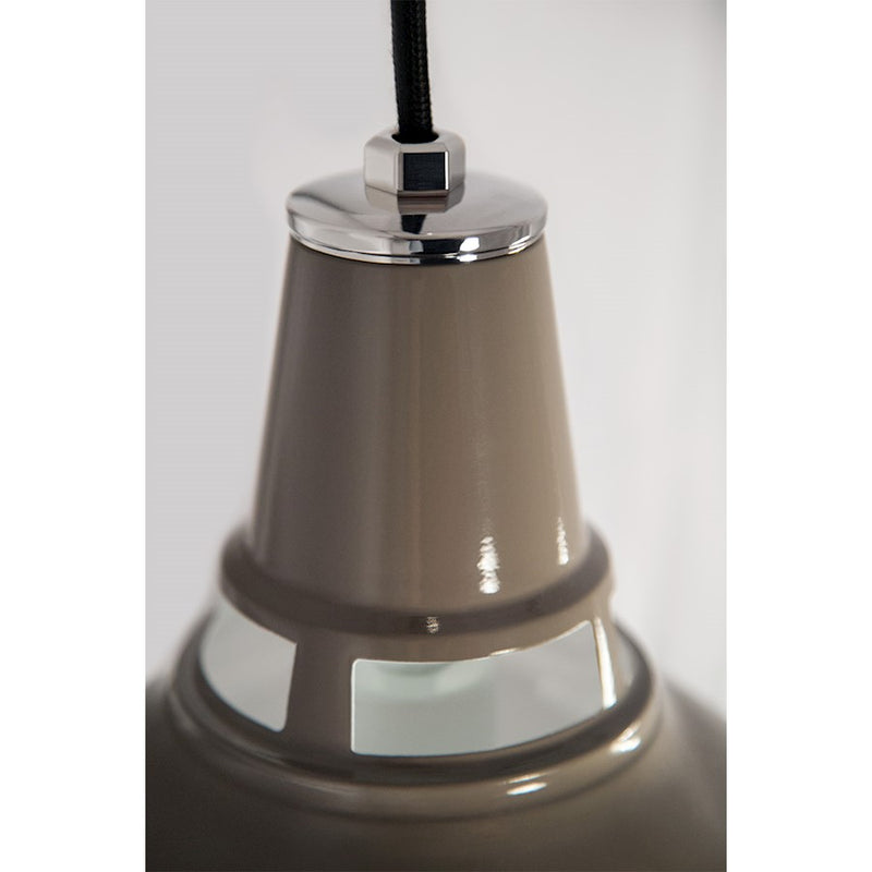 Hudson Valley Lydney 1 Light 14" Pendant, Gray/Polished Nickel/Gray