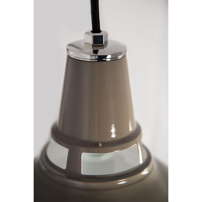 Hudson Valley Lydney 1 Light 14" Pendant, Gray/Polished Nickel/Gray