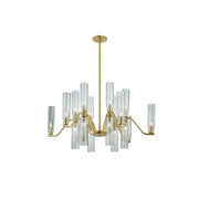 Hudson Valley Harpswell 18 Light Chandelier, Aged Brass/Smoke - 6817-AGB