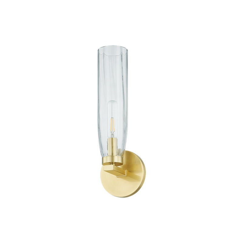 Hudson Valley Harpswell 1 Light Bath and Vanity, Aged Brass/Smoke - 6831-AGB