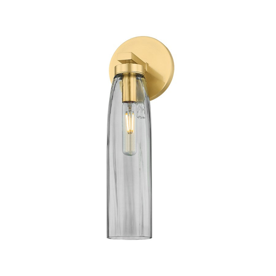 Hudson Valley Harpswell 1 Light Bath and Vanity, Aged Brass/Smoke