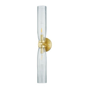 Hudson Valley Harpswell 2 Light Bath and Vanity, Aged Brass/Smoke - 6832-AGB