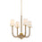 Hudson Valley Lighting Calumet 4 Light Chandelier, Aged Brass/Silk - 6844-AGB