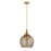 Hudson Valley Chatton 1 Light 12" Pendant, Aged Brass/Light Bronze - 6913-AGB