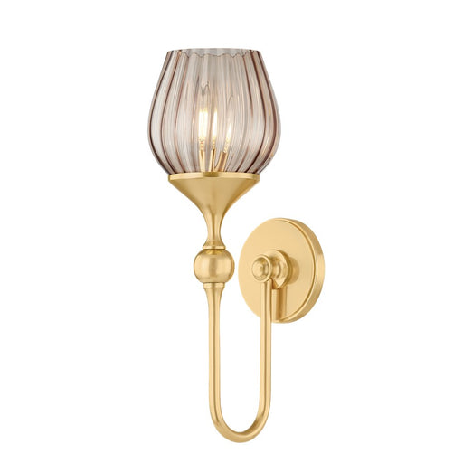 Hudson Valley Chatton 1 Light Wall Sconce, Aged Brass/Light Bronze
