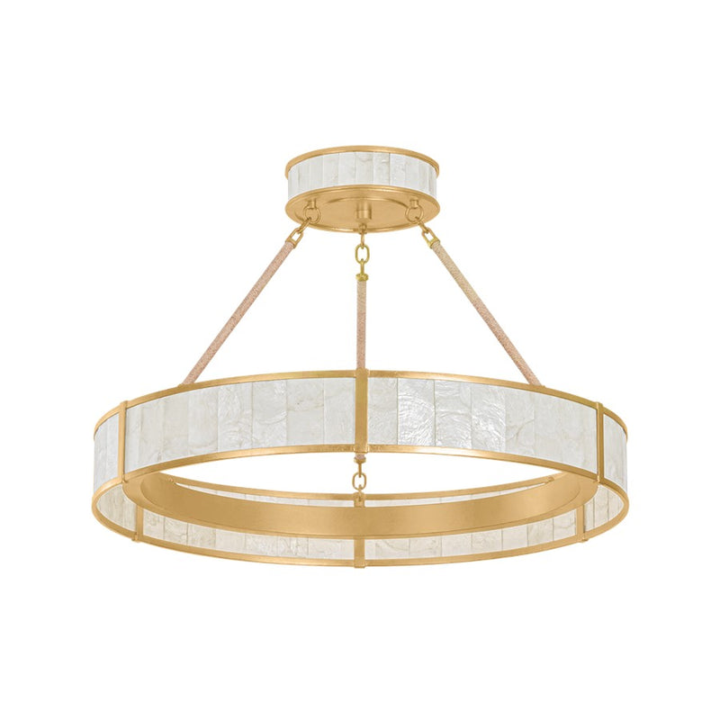 Hudson Valley Halcott 1Lt 30" Chandelier, Vintage Gold Leaf - 6930-VGL