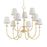 Hudson Valley Amina 9 Light Chandelier, Aged Brass/Textured Linen - 6939-AGB