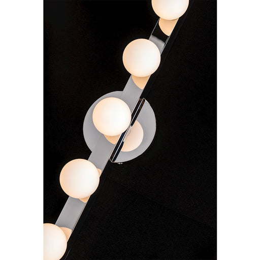 Hudson Valley Taft 5 Light Wall Sconce, Polished Nickel/Opal Matte