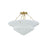 Hudson Valley Loburn 3 Light Semi Flush, Aged Brass/Opal Matte - 7013-AGB
