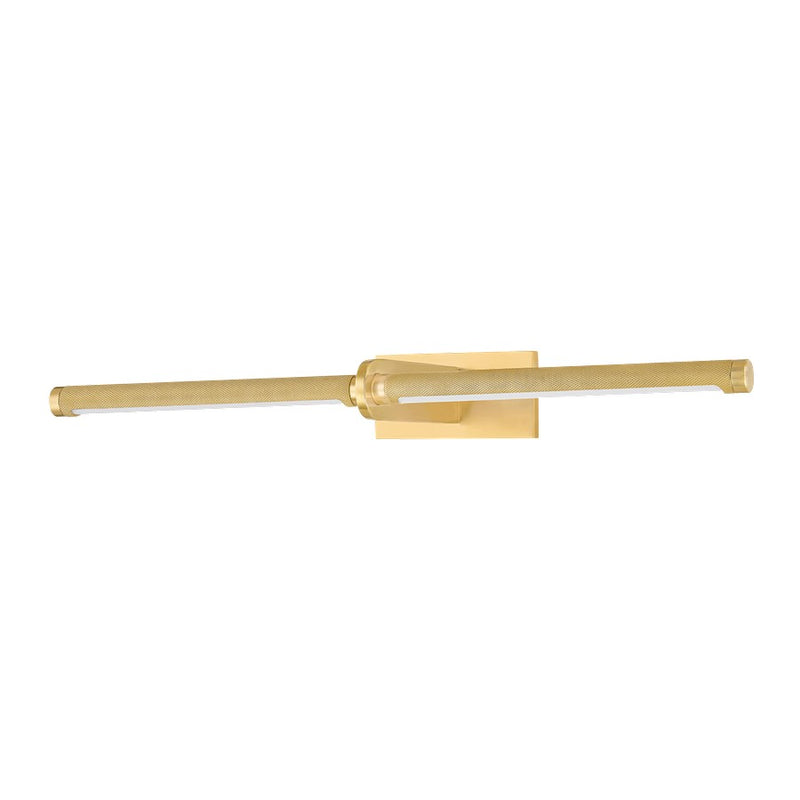 Hudson Valley Deptford 2 Light 24" Picture Light, Aged Brass/White - 7224-AGB
