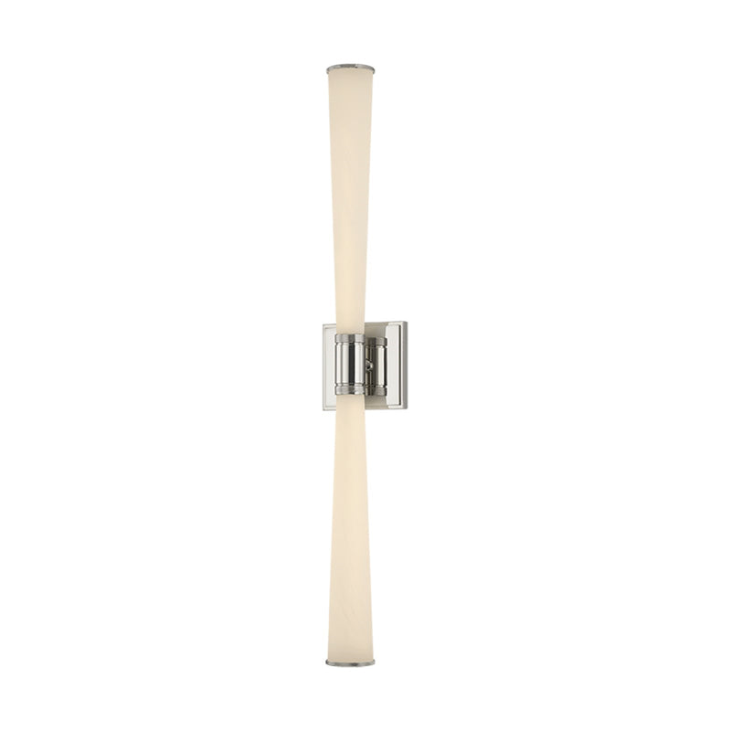 Hudson Valley Rockland Lake 28.5in 2-Light Bath Vanity Light | Polished Nickel and Matte Cloud Glass | Bathroom Vanity | Model 7328-PN