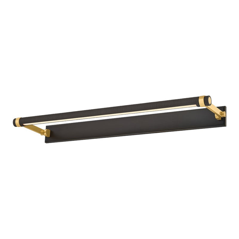 Hudson Valley Duell 1Lt 30" Picture Light, Brass/Distressed Bronze - 7330-AGB-DB