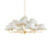Hudson Valley Durland 13 Light Chandelier, Aged Brass/White Linen - 7413-AGB