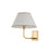 Hudson Valley Durland 1 Light Wall Sconce, Aged Brass/White Linen - 7421-AGB
