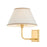 Hudson Valley Durland 1 Light Wall Sconce, Aged Brass/White Linen