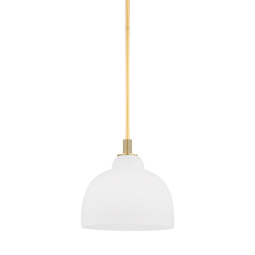 Hudson Valley Oberon 1 Light 14" Pendant, Aged Brass/Etched Matte - 7515-AGB