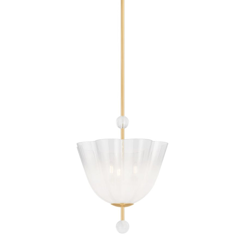 Hudson Valley Cambria Heights 3 Light Lantern, Aged Brass/Sfumato - 7817-AGB