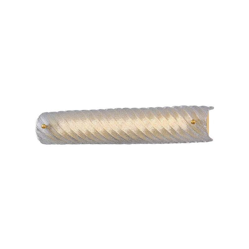 Hudson Valley Gretna 19in 1-Light Wall Sconce | Vintage Aged Brass and Piastre Glass | Bathroom Vanity & Hallway Accent | Model 7819-AGB