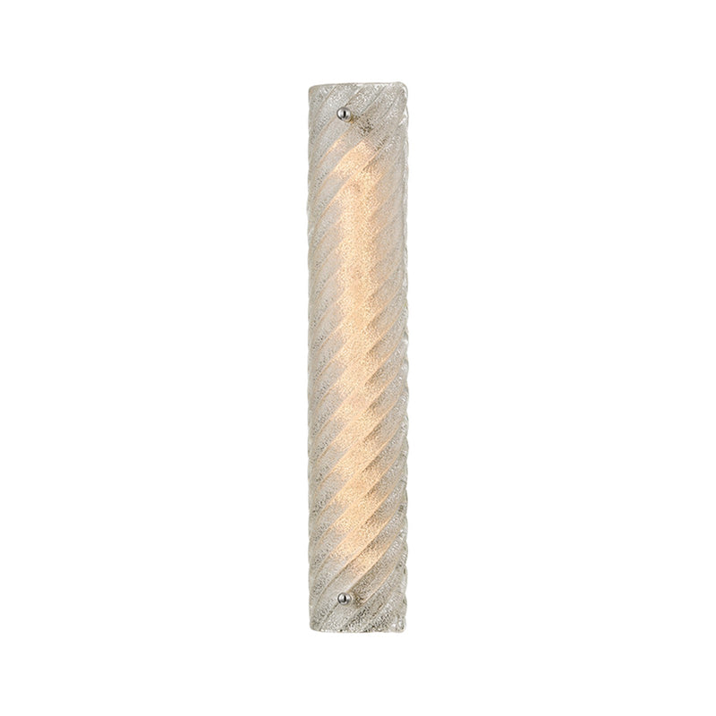 Hudson Valley Gretna 19in 1-Light Wall Sconce | Modern Polished Nickel and Piastre Glass | Bathroom & Powder Room | 3.5 x 19.25 in | Model 7819-PN