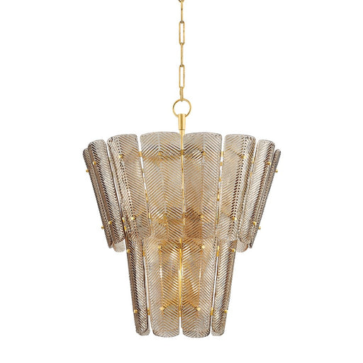 Hudson Valley Cassian 10Lt Chandelier, Gold Leaf/Light Bronze - 7910-VGL