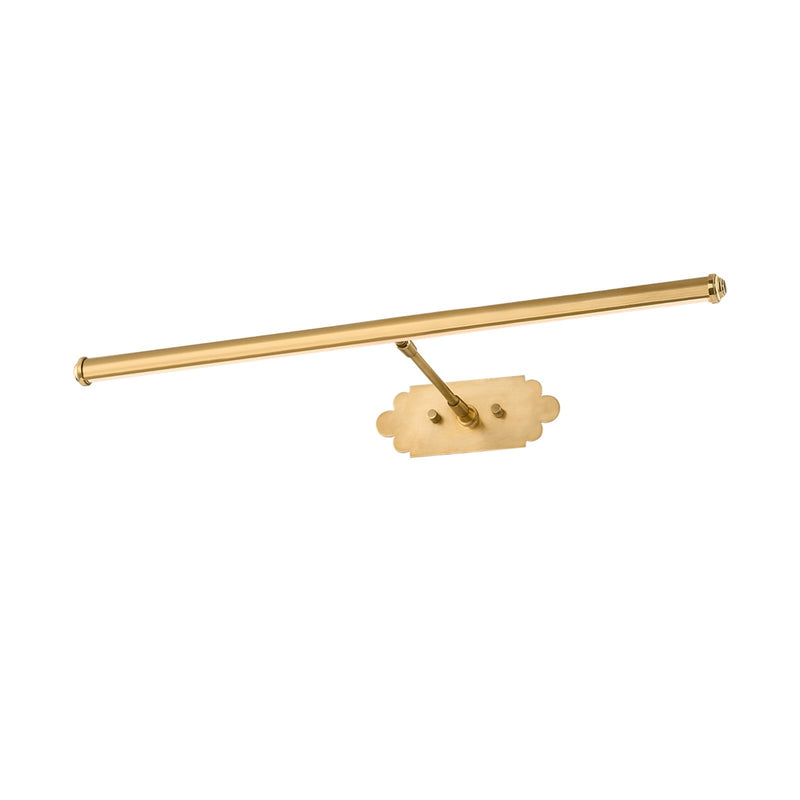 Hudson Valley Luther 24in LED Picture Light | Aged Brass Botanical Metal | Living Room & Hallway Art Light | 24.5 x 3 in | Model 7924-AGB