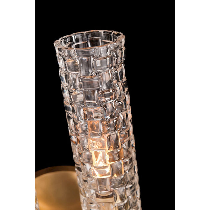 Hudson Valley Dartmouth 2 Light Wall Sconce, Aged Brass/Clear