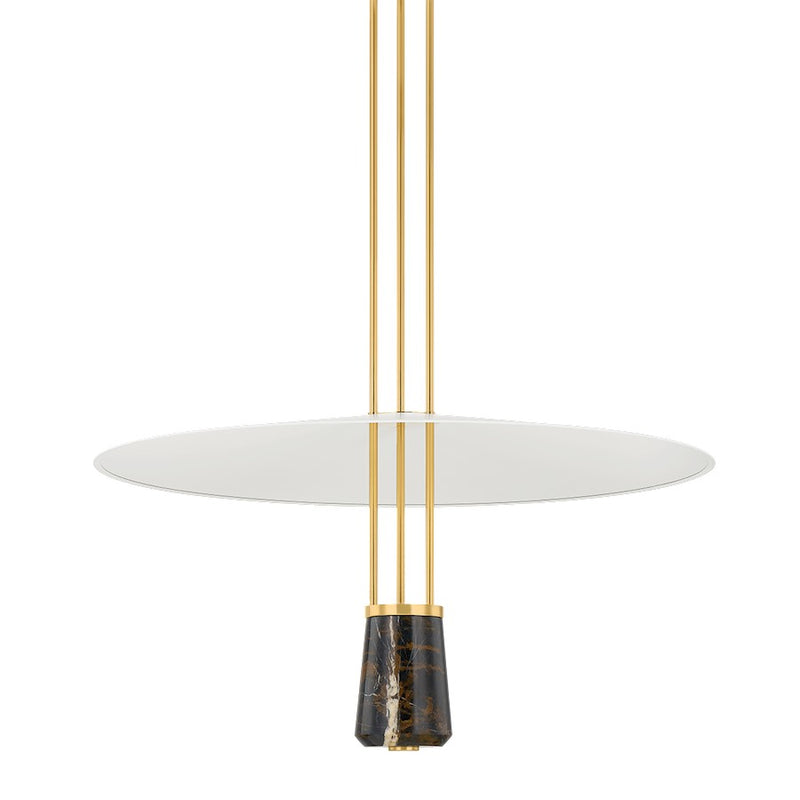 Hudson Valley Barnegat 1Lt Pendant, Brass/Soft White/Soft White - 8336-AGB-SWH
