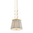 Hudson Valley Valeria 1Lt Pendant, Aged Brass/Gathered Printed Cotton - 8519-AGB