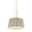 Hudson Valley Valeria 3Lt Pendant, Aged Brass/Gathered Printed Cotton - 8528-AGB