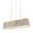 Hudson Valley Valeria 3Lt Linear, Aged Brass/Gathered Printed Cotton - 8549-AGB