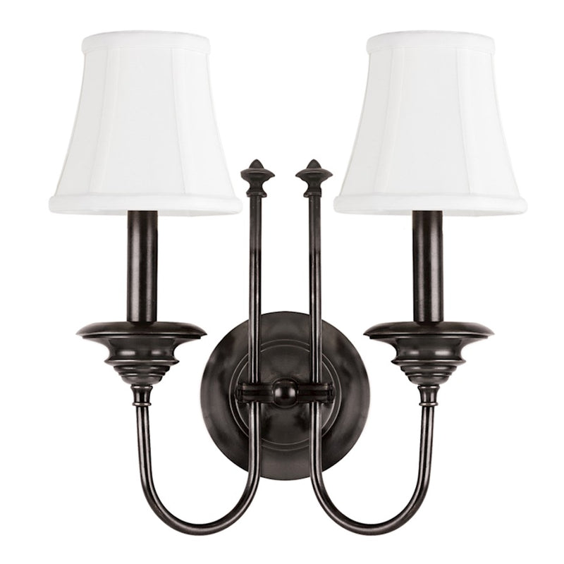 Hudson Valley Yorktown Wall Sconce, Old Bronze/Off White