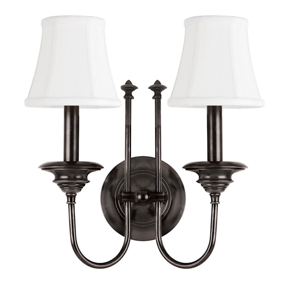 Hudson Valley Yorktown Wall Sconce, Old Bronze/Off White