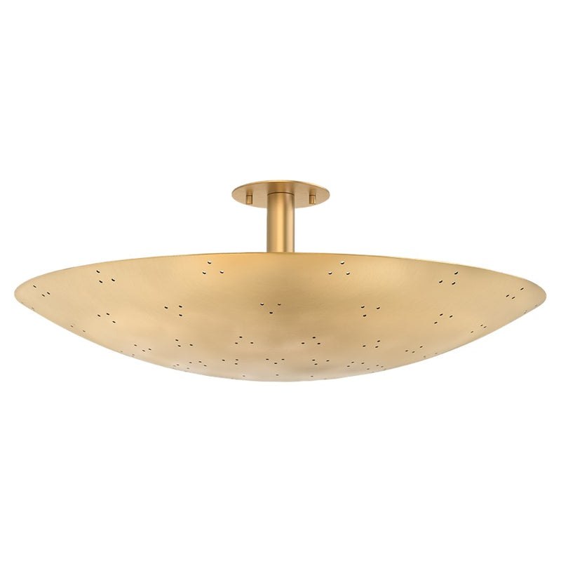 Hudson Valley Bern 3 Light 28" Flush Mount, Vintage Brass - 8728-VB