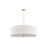 Hudson Valley Ashland 6Lt Pendant, Aged Brass/White Linen 1 - 8934-AGB