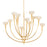 Hudson Valley Maywood 12Lt Chandelier, Vintage Gold Leaf/Onyx - 9045-VGL